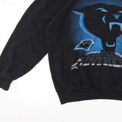 Nutmeg Men's Black XL Carolina Panthers NFL 1993 Pullover Sweatshirt
