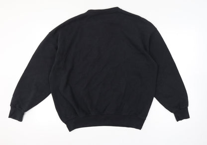 Nutmeg Men's Black XL Carolina Panthers NFL 1993 Pullover Sweatshirt