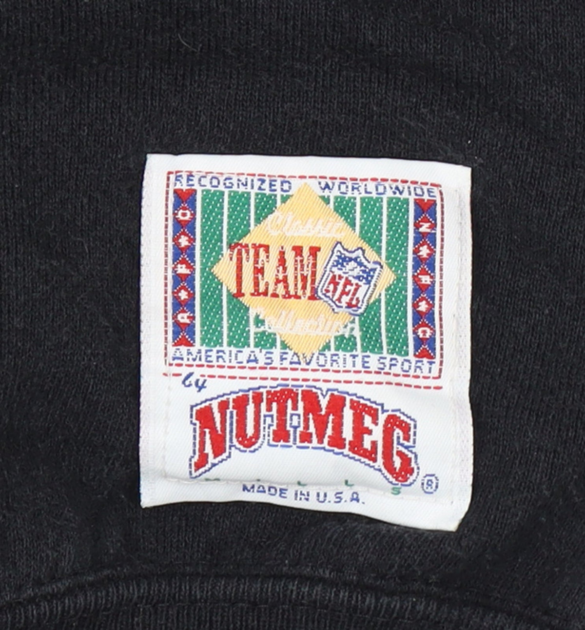 Nutmeg Men's Black XL Carolina Panthers NFL 1993 Pullover Sweatshirt