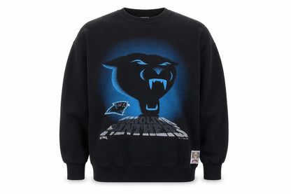 Nutmeg Men's Black XL Carolina Panthers NFL 1993 Pullover Sweatshirt