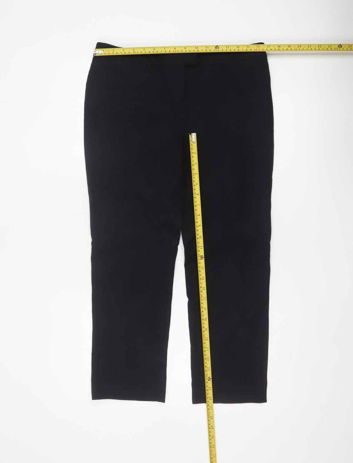 Jigsaw Women Black UK 14 Straight Tailored Work Trousers Pockets