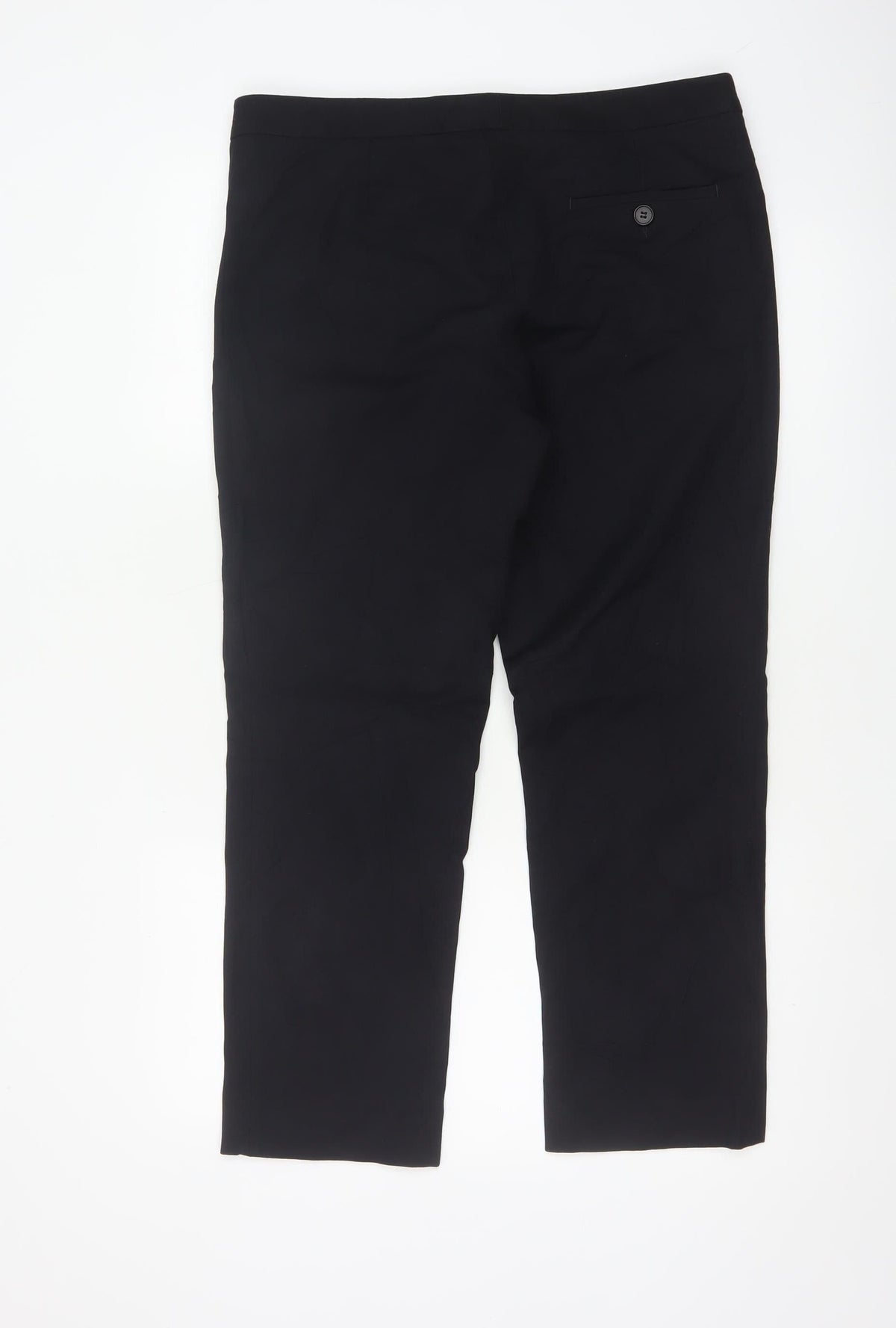 Jigsaw Women Black UK 14 Straight Tailored Work Trousers Pockets