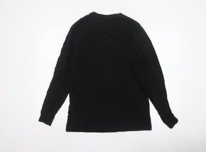 ASOS Men’s Black M Cotton Crew Neck Zip Sleeve Sweatshirt