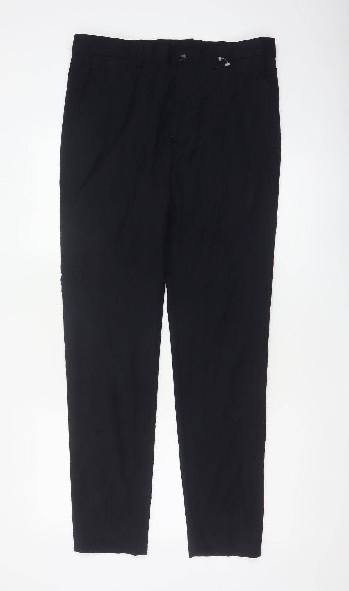 Zara Men’s Black 31 Slim Tapered Stretch Dress Trousers