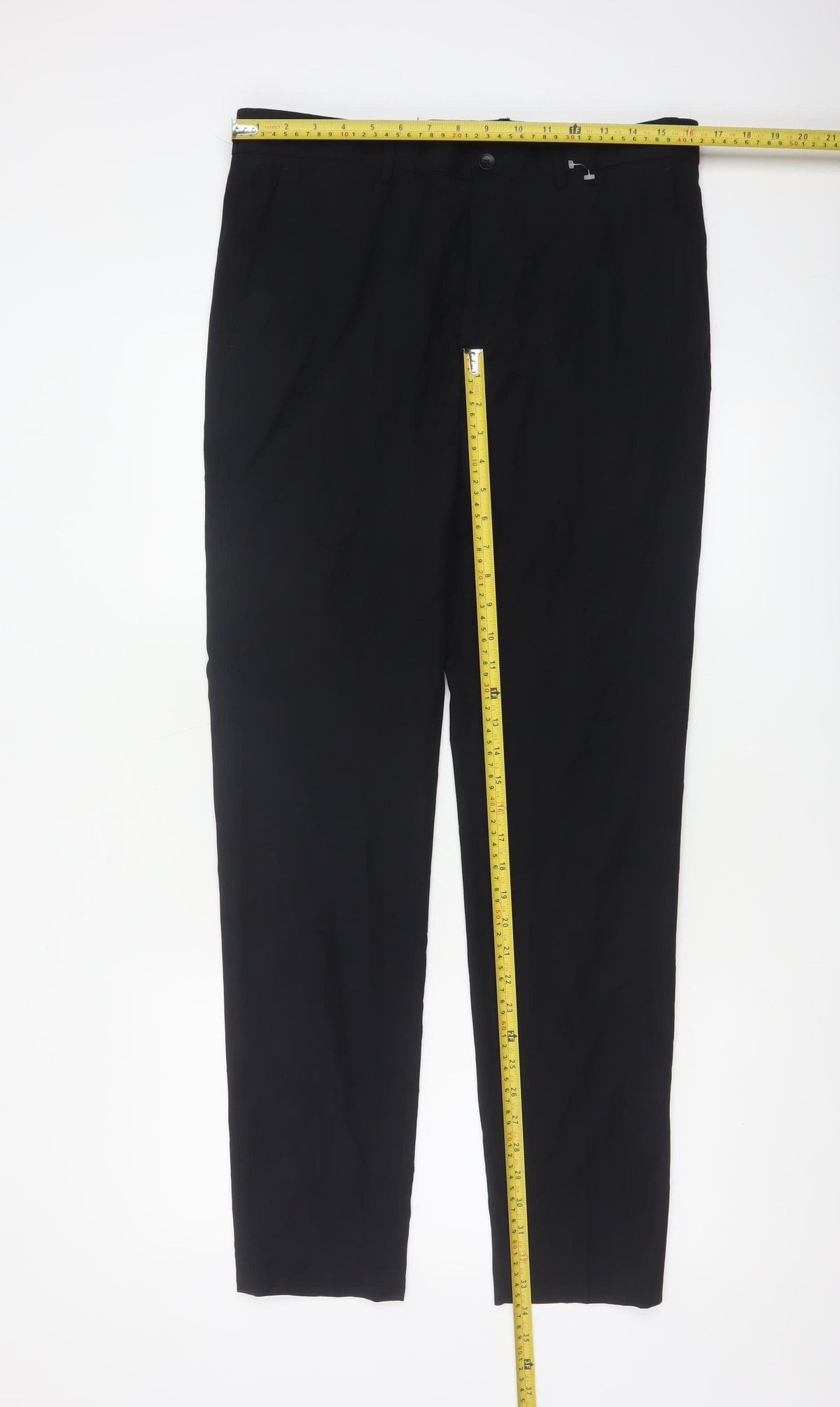 Zara Men’s Black 31 Slim Tapered Stretch Dress Trousers