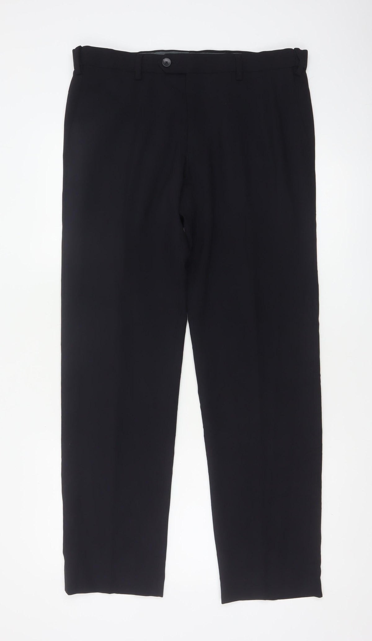 Marks & Spencer Men's Navy 34/31 Slim Fit Dress Trousers