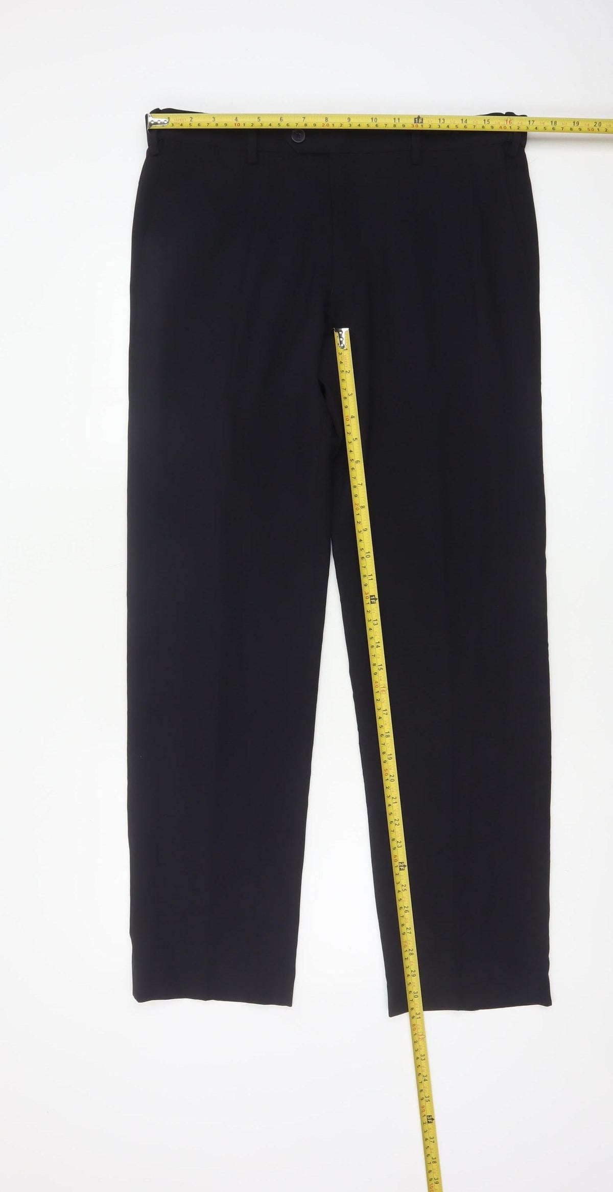 Marks & Spencer Men's Navy 34/31 Slim Fit Dress Trousers