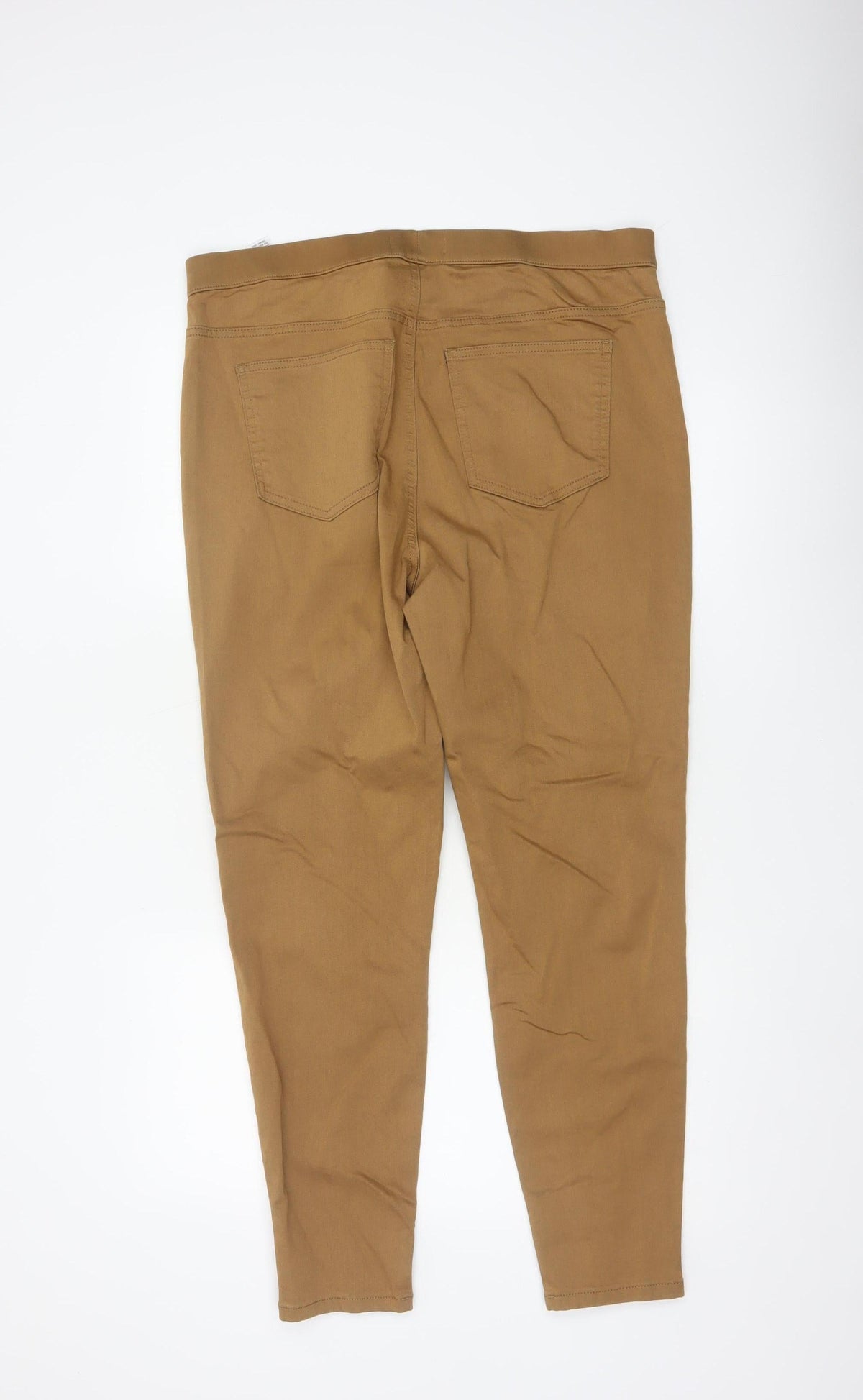 Close-up detail of Marks & Spencer Men Brown UK 18 Long Skinny Stretch Jeggings Trousers