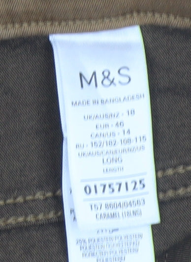 Additional view of Marks & Spencer Men Brown UK 18 Long Skinny Stretch Jeggings Trousers