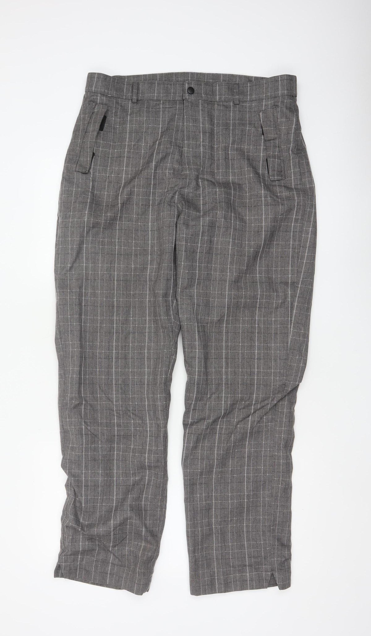 PING Collection Men's Grey Plaid W34 L31 Straight Golf Trousers