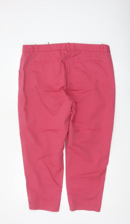 Marks & Spencer Women’s Pink Size 20 Tapered Ankle Trousers