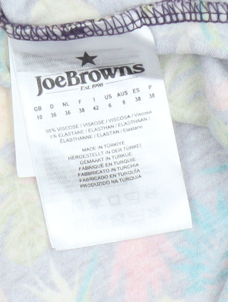 Brand and care label for Joe Browns Women's Multicoloured UK 10 Fit & Flare Tropical Dress