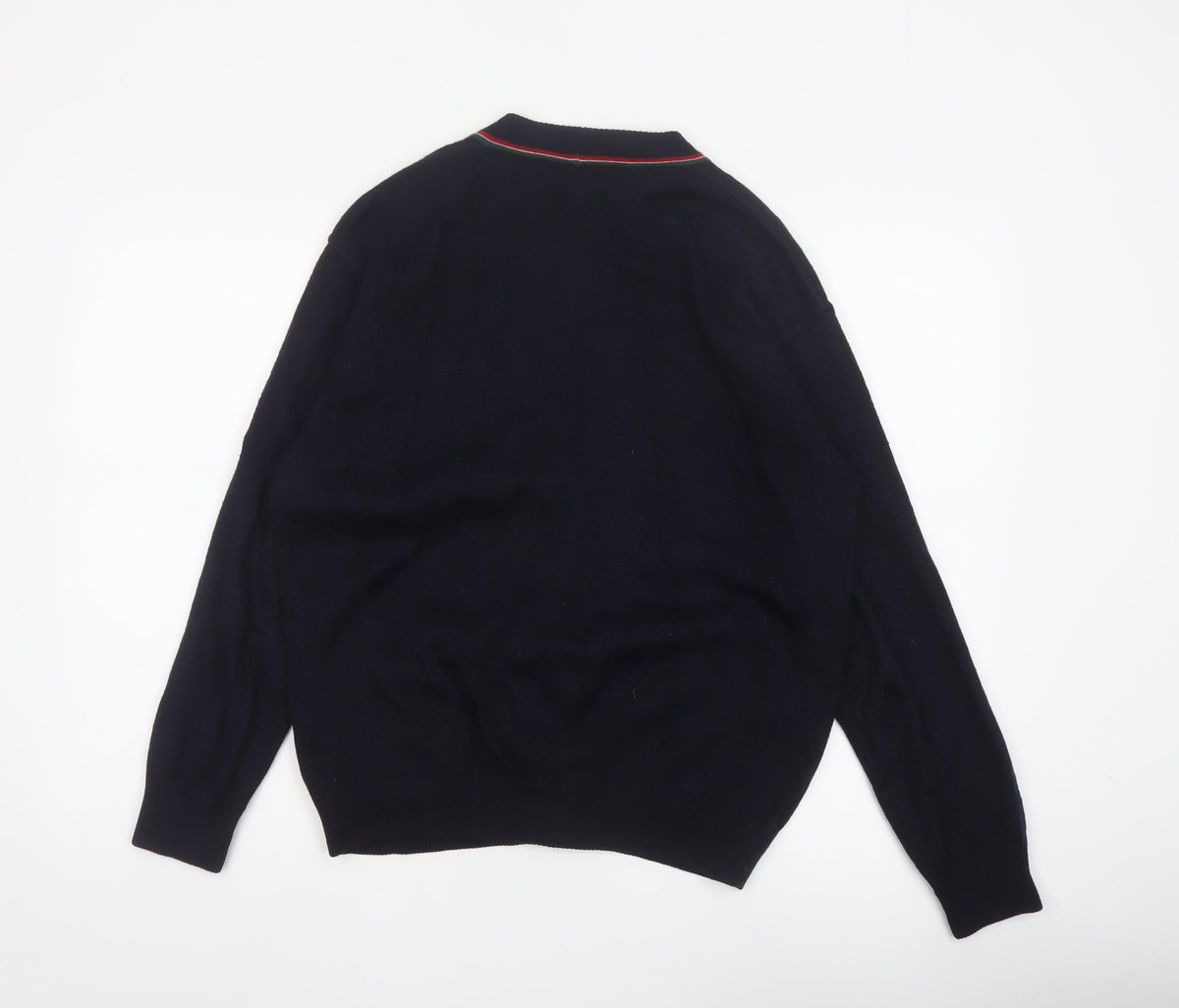 Marks & Spencer Men Black S Vintage V-Neck Button Cardigan Pockets