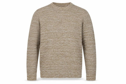 H&M Men’s Beige XS Open Knit Crew Neck Cotton Blend Pullover Jumper