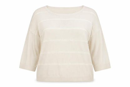 M&S Women’s Beige Size 16 Round Neck Cotton Blend Knit Jumper
