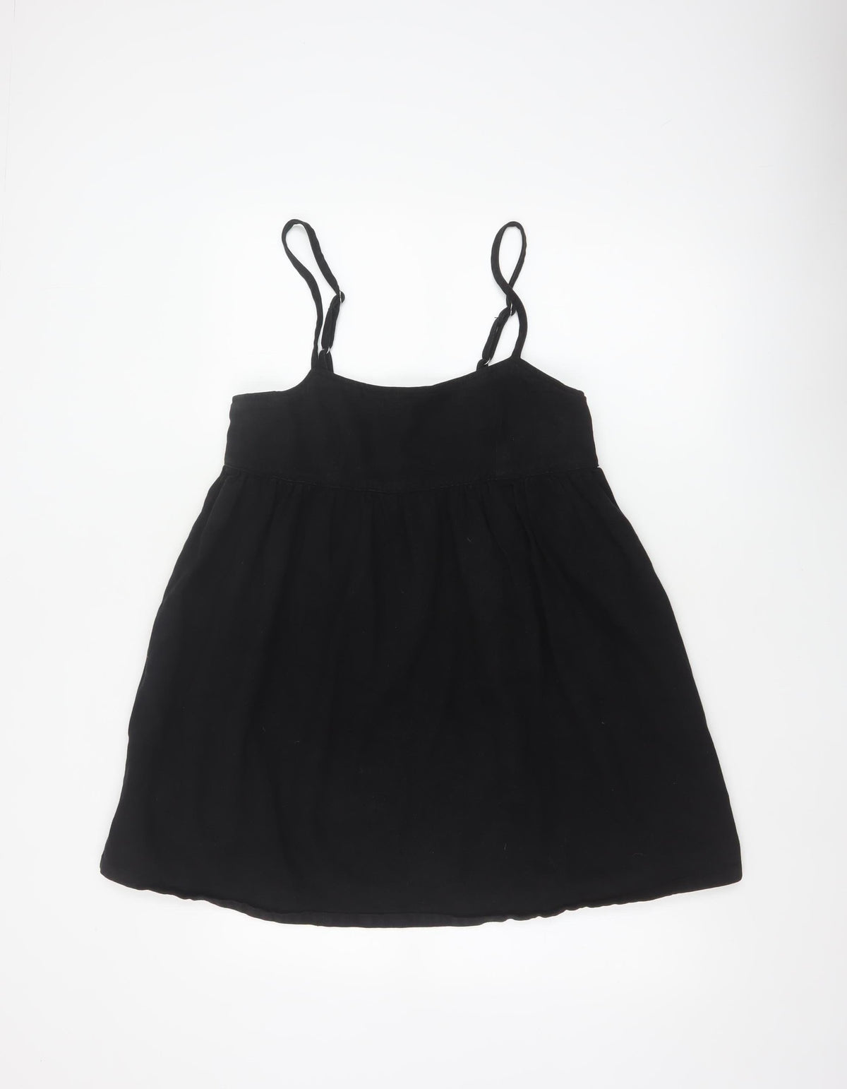 ASOS DESIGN Women Black UK 8 Adjustable Strap Camisole Tank Top