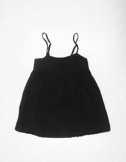 ASOS DESIGN Women Black UK 8 Adjustable Strap Camisole Tank Top
