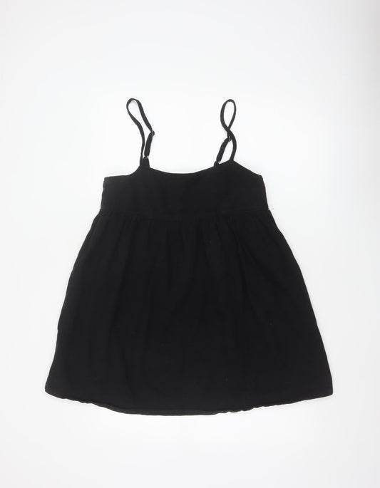 ASOS DESIGN Women Black UK 8 Adjustable Strap Camisole Tank Top