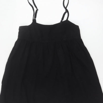 ASOS DESIGN Women Black UK 8 Adjustable Strap Camisole Tank Top