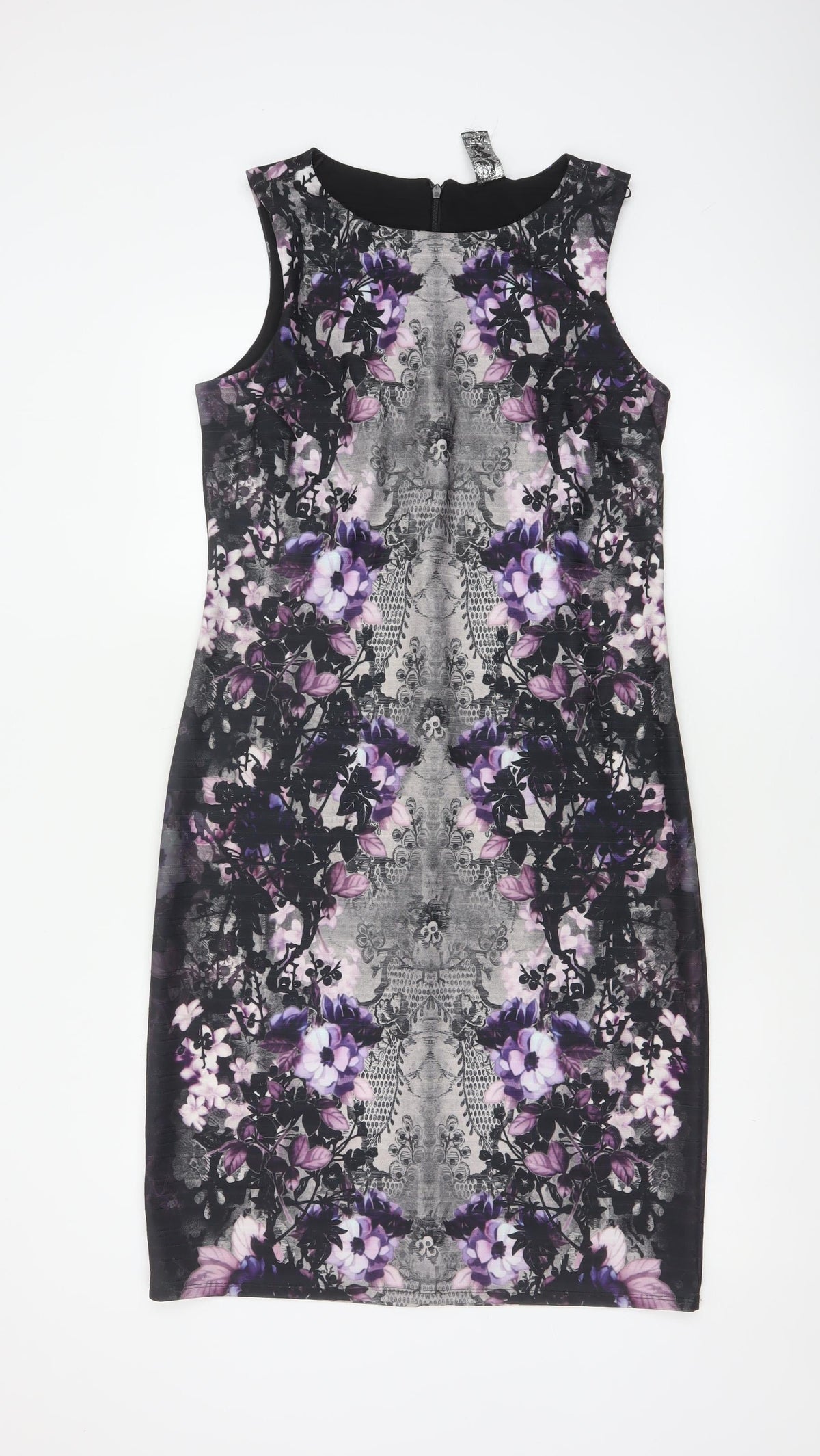 Next Women’s Multicoloured Floral Bodycon Dress UK 14 Sleeveless