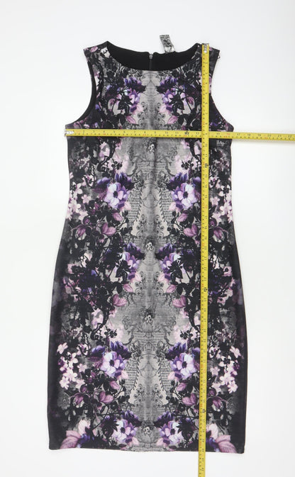 Next Women’s Multicoloured Floral Bodycon Dress UK 14 Sleeveless