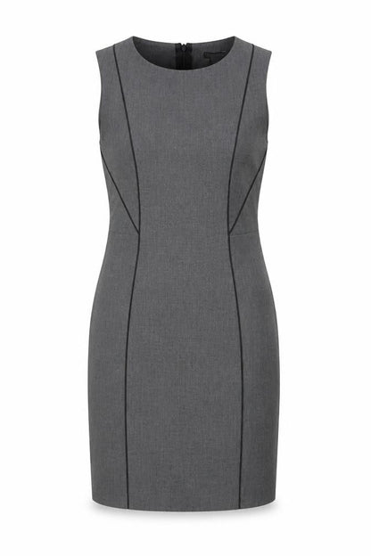 H&M Women Grey UK 6 Sleeveless Sheath Pencil Workwear Dress