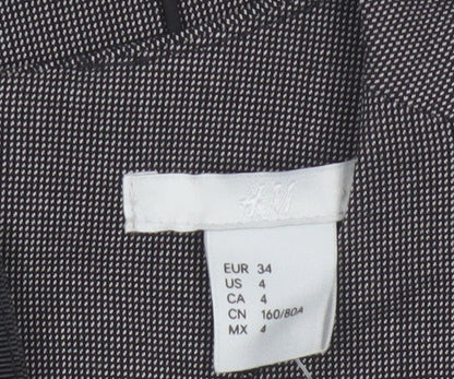 H&M Women Grey UK 6 Sleeveless Sheath Pencil Workwear Dress