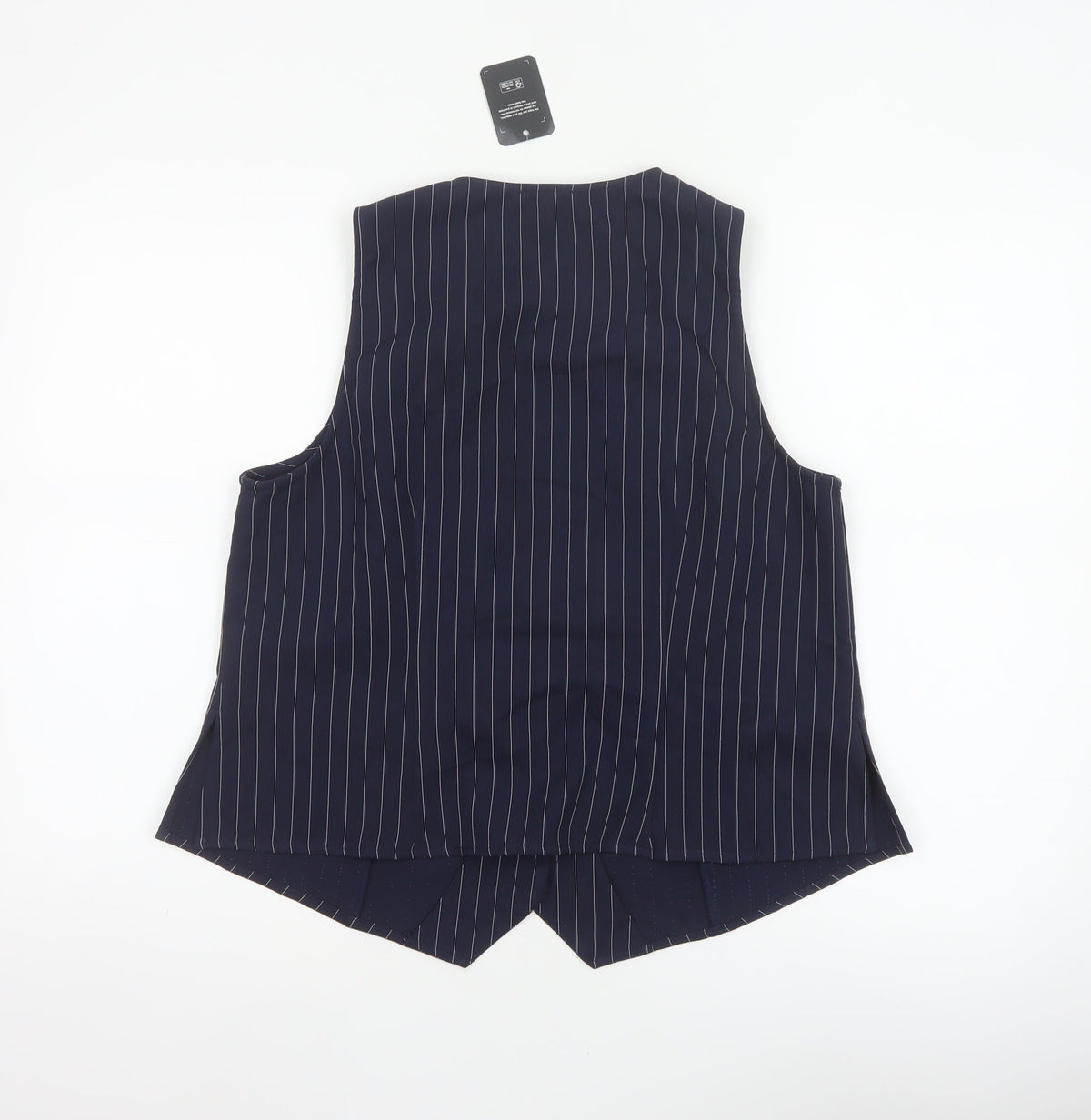 Simply Be Women Navy Pinstripe Tailored Waistcoat Size 14 Workwear