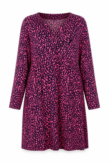 Joules Women’s Blue Pink Animal Print Fit & Flare Dress UK 12