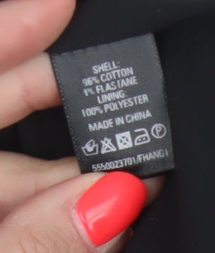 Brand and care label for Belle by Oasis Women Black UK 10 One Shoulder Ruffle Sheath Cocktail Dress