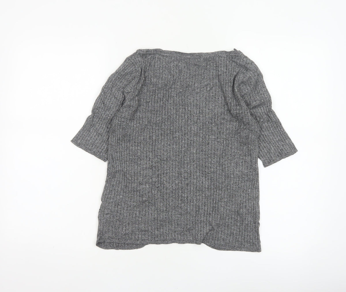 Marks & Spencer Collection Women’s Grey Marl Knit Pullover Jumper UK 14 3/4 Sleeve