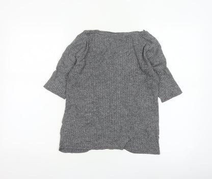 Marks & Spencer Collection Women’s Grey Marl Knit Pullover Jumper UK 14 3/4 Sleeve