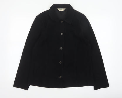 Orvis Women’s Black Small Button Front Collared Basic Jacket