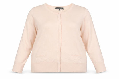 Principles Women Pink Size 18 Button Knit Cardigan with Pockets