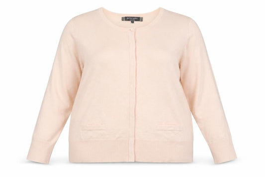Principles Women Pink Size 18 Button Knit Cardigan with Pockets