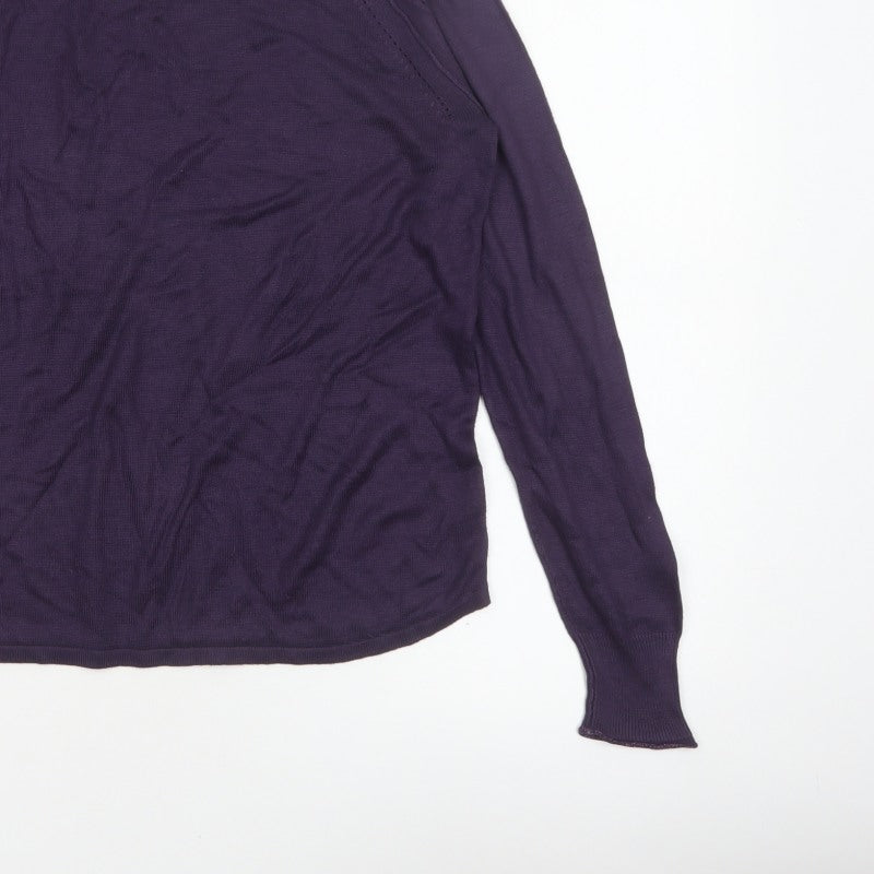 Next Women’s Purple Size 14 Crew Neck Raglan Knit Jumper