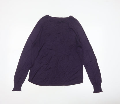 Next Women’s Purple Size 14 Crew Neck Raglan Knit Jumper