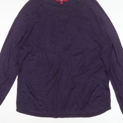 Next Women’s Purple Size 14 Crew Neck Raglan Knit Jumper