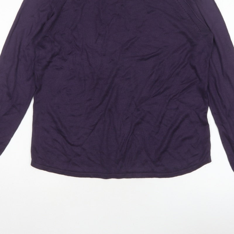 Next Women’s Purple Size 14 Crew Neck Raglan Knit Jumper