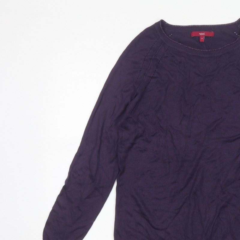Next Women’s Purple Size 14 Crew Neck Raglan Knit Jumper