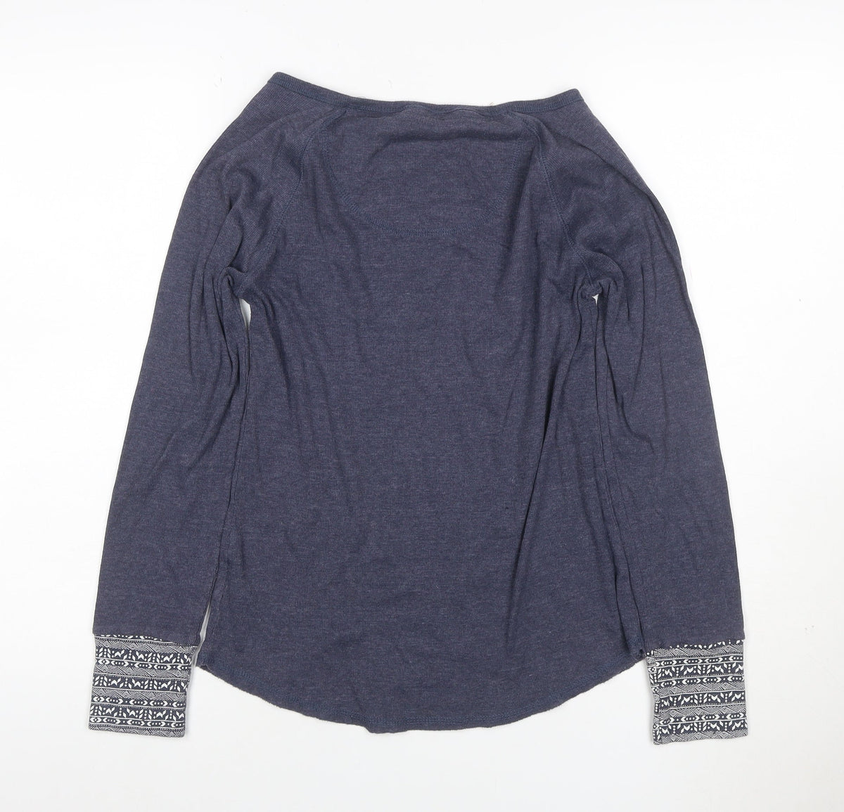 SoulCal & Co Women’s Blue Size 12 Henley Jersey Long Sleeve T-Shirt