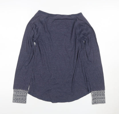 SoulCal & Co Women’s Blue Size 12 Henley Jersey Long Sleeve T-Shirt