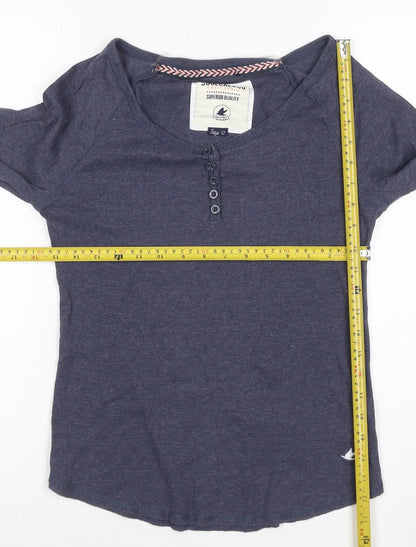 SoulCal & Co Women’s Blue Size 12 Henley Jersey Long Sleeve T-Shirt