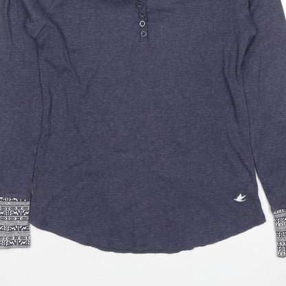 SoulCal & Co Women’s Blue Size 12 Henley Jersey Long Sleeve T-Shirt