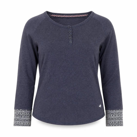 SoulCal & Co Women’s Blue Size 12 Henley Jersey Long Sleeve T-Shirt