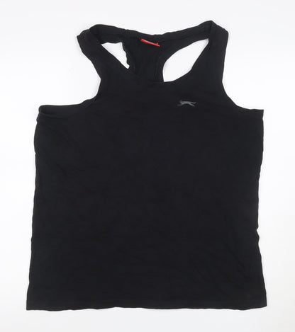 Slazenger Men's Black XL Sleeveless Cotton Racerback Sports T-Shirt