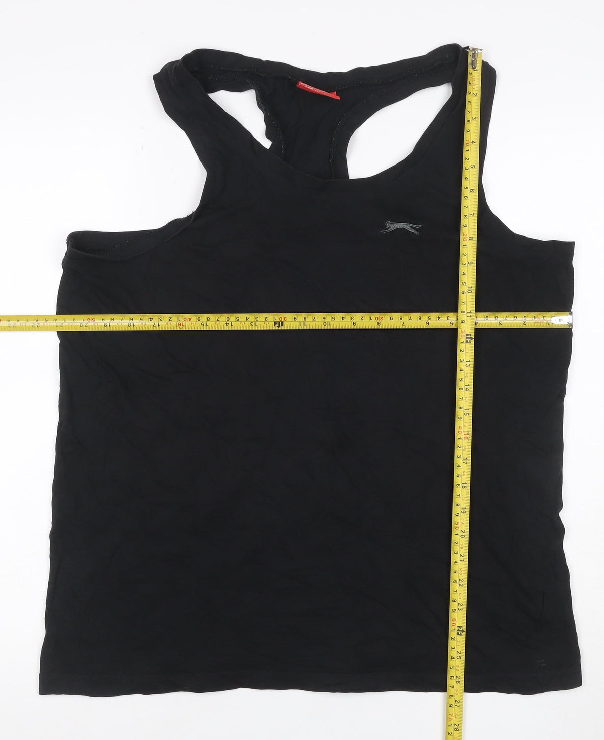 Slazenger Men's Black XL Sleeveless Cotton Racerback Sports T-Shirt
