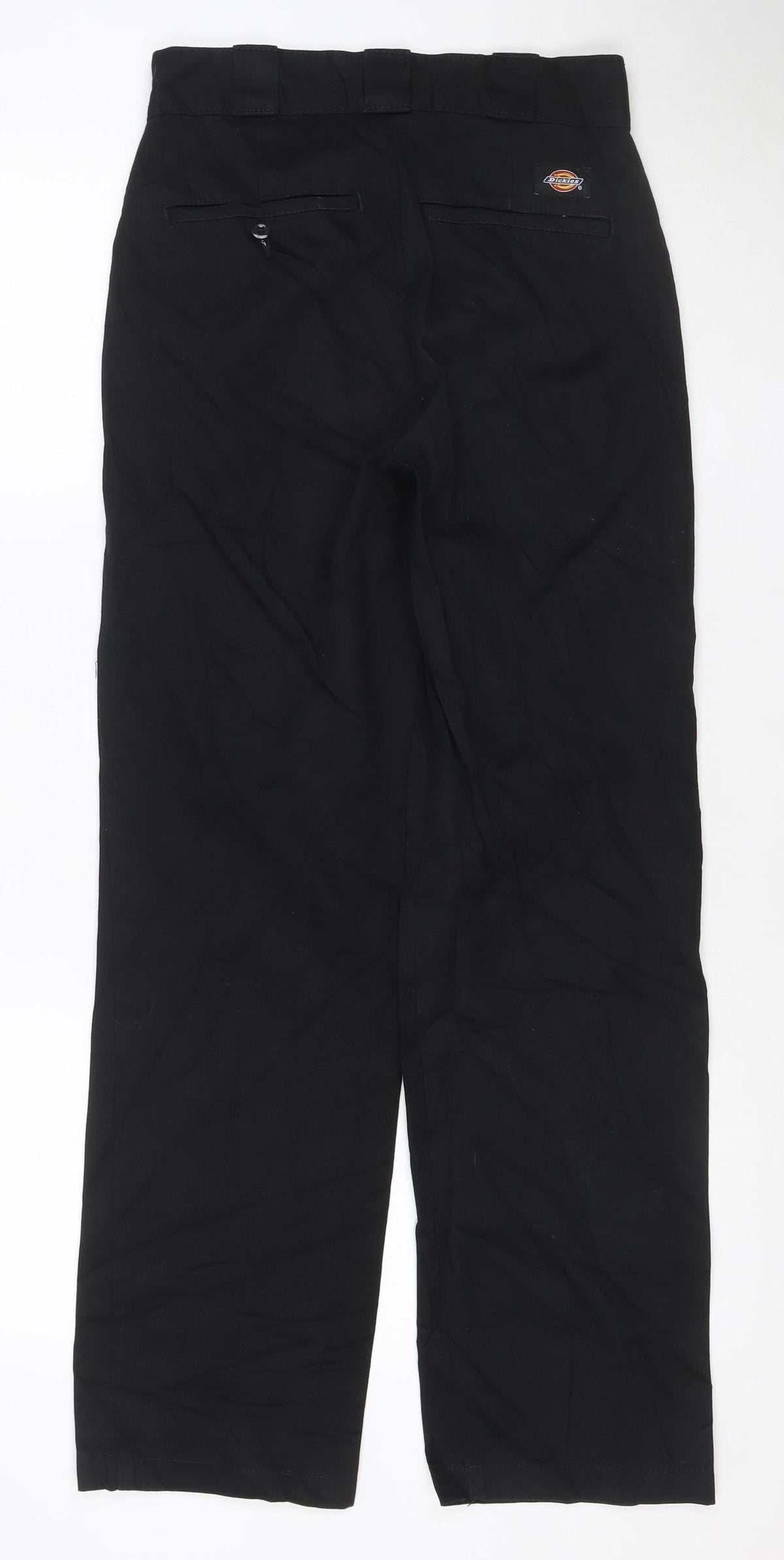 Dickies Men’s Black W24 Work Trousers Straight Leg Cotton Blend
