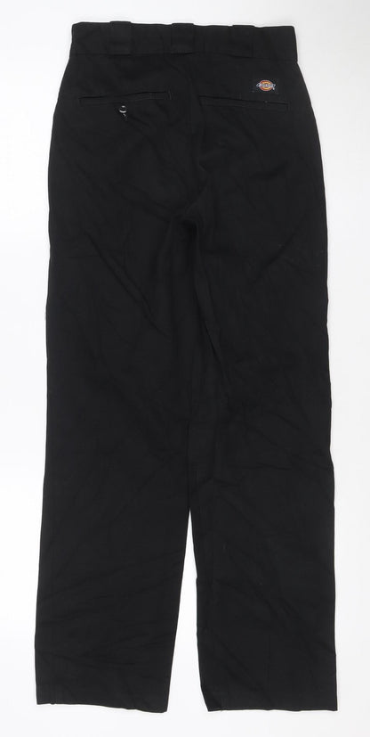 Dickies Men’s Black W24 Work Trousers Straight Leg Cotton Blend