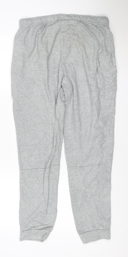 Nike Men’s Grey Dri-FIT L Jogger Sweatpants Elastic Waist
